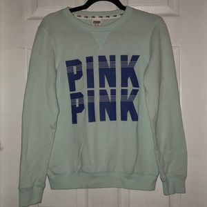 PINK fleece-lined LS shirt/crew neck size XS